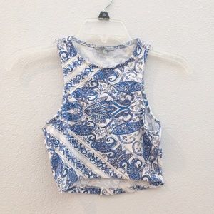 Charlotte Russe Paisley Crop Top